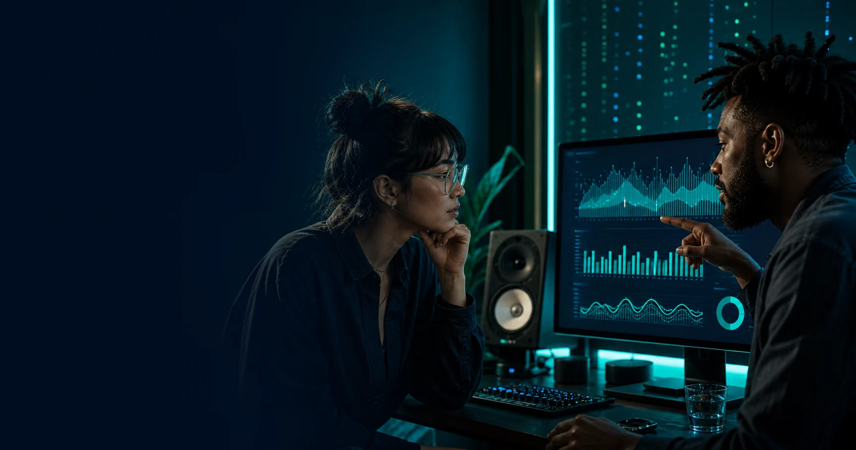 Artist reviewing Spotify and YouTube charts